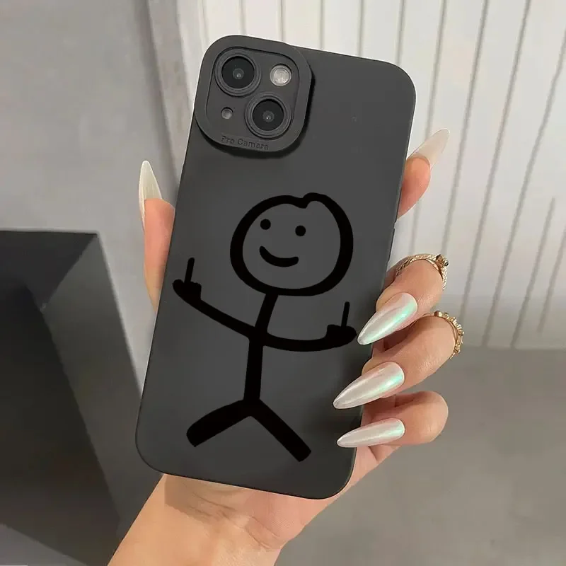かわいい漫画マッチマン柄マットシリコン製スマホケース iPh - Apple Iphone 15 Pro Max のレビューと価格