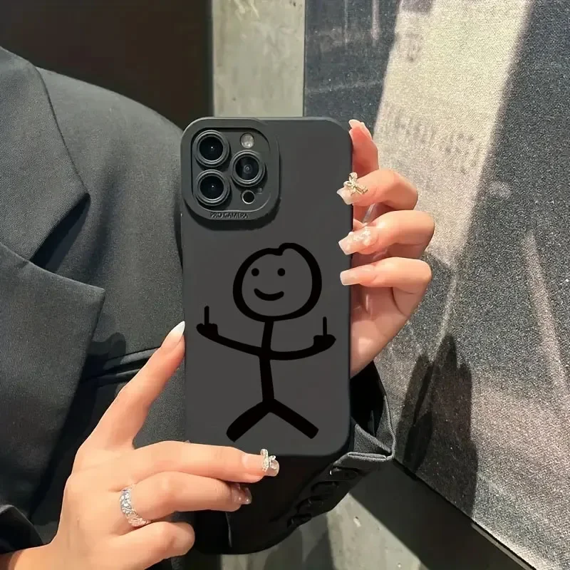 かわいい漫画マッチマン柄マットシリコン製スマホケース iPh - Apple Iphone 15 Pro Max のレビューと価格