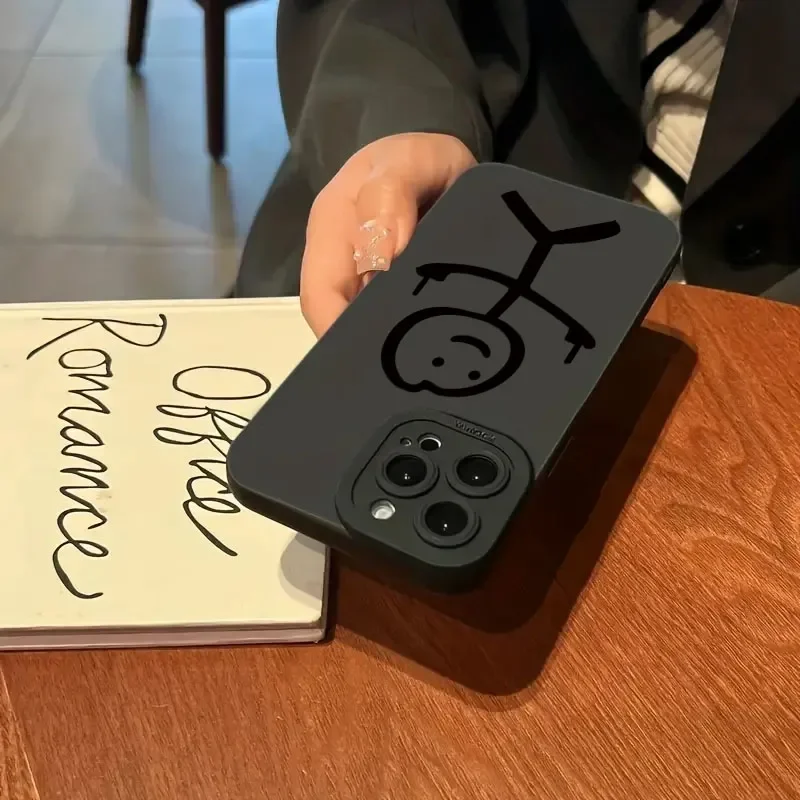 かわいい漫画マッチマン柄マットシリコン製スマホケース iPh - Apple Iphone 15 Pro Max のレビューと価格