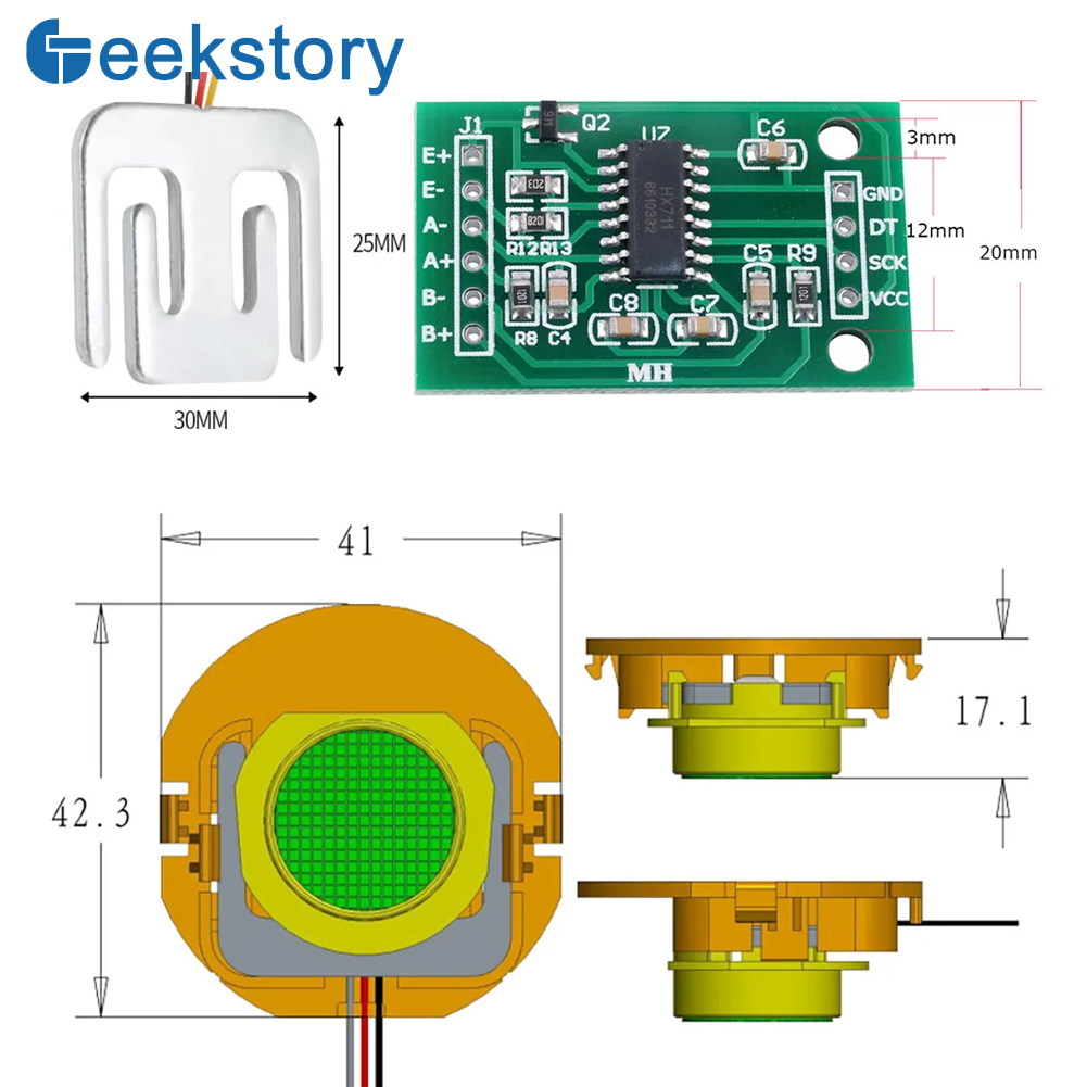 Arduino用ロードセル計量センサー、50kg、ハーフブリ - Muscle Sensor Emg のレビューと価格