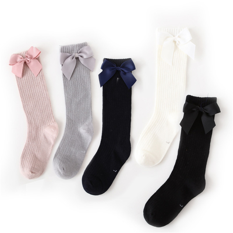 子供女の子靴下弓綿女の赤ちゃん靴下ソフト幼児ロングソックス子 - Baby Sock Oximeter のレビューと価格